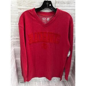 Chicago Blackhawks Ladies Red V-Neck Long Sleeve Shirt Concepts Sport NHL S NWT